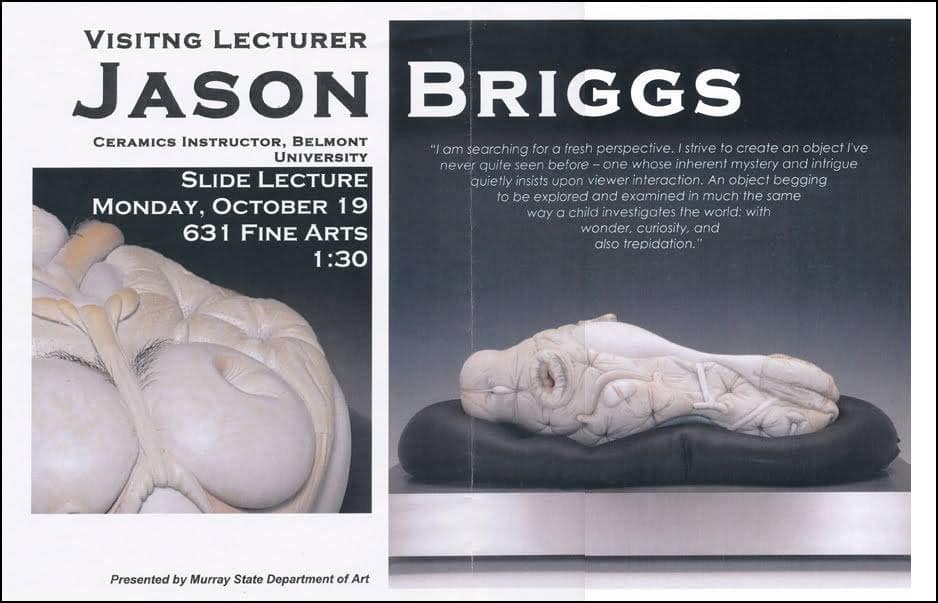 Jason Briggs ceramics workshop visiting artist Murray State