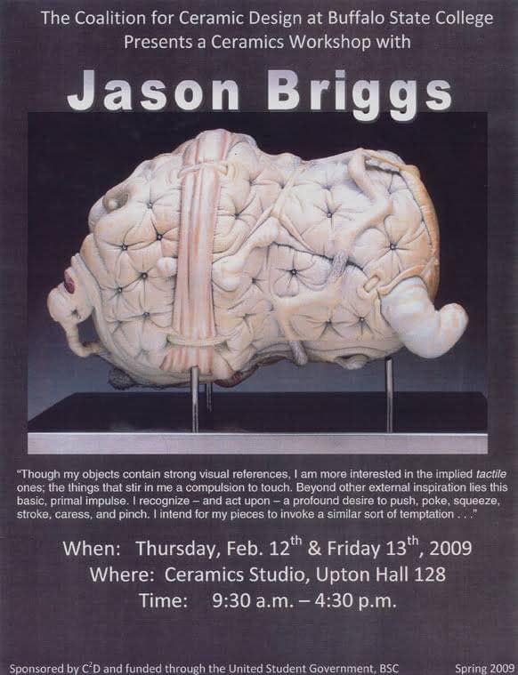 Jason Briggs ceramics workshop visiting artist Buffalo State College
