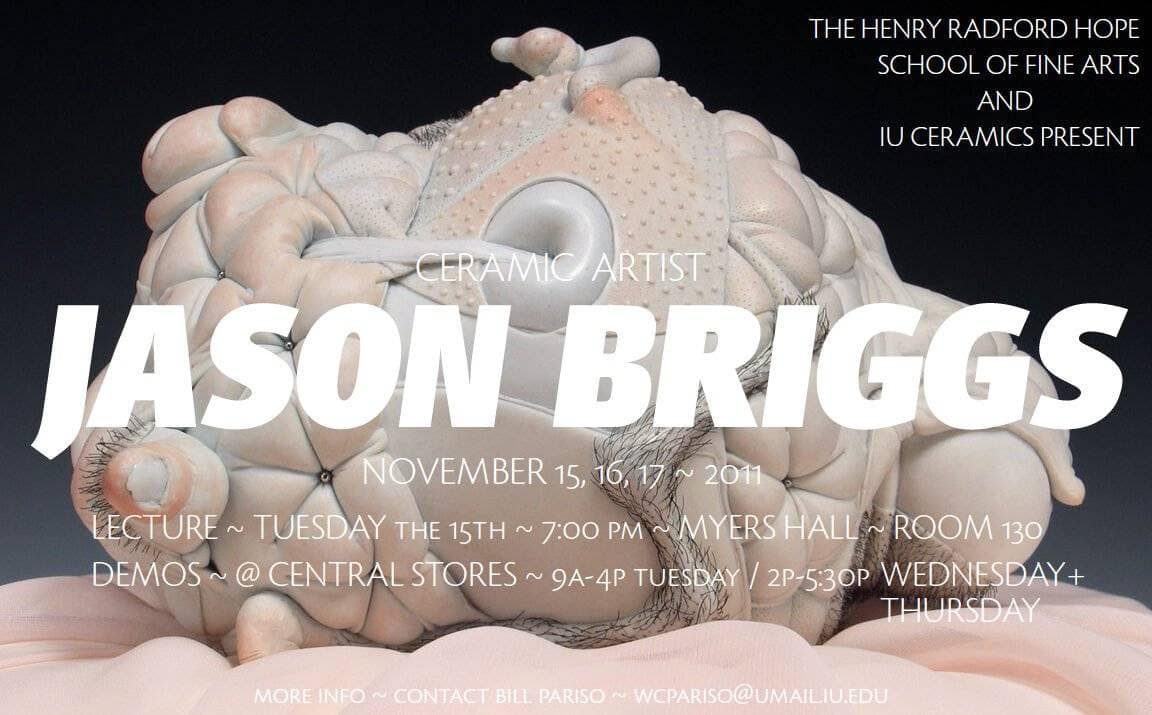 Jason Briggs ceramics workshop visiting artist university of indiana