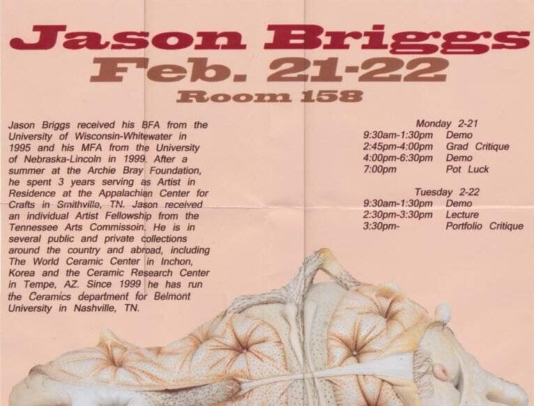 Jason Briggs ceramics workshop visiting artist Georgia State University